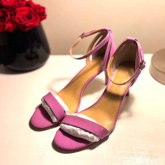 Talbots NIB Radiant Orchid Rosalie Strap Patent Leather Sandals, Sz. 6.5 - Picture 1 of 7